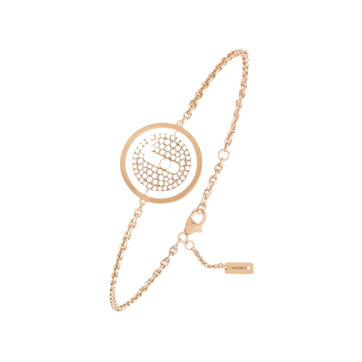 Lucky Move Pavé SM Pink Gold Diamond Bracelet