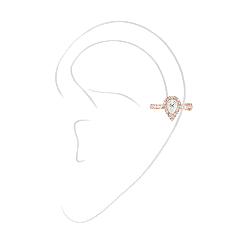 Mono clip Milieu My Twin Diamant Poire 0,10ct Boucles d'oreilles Diamant Or Jaune