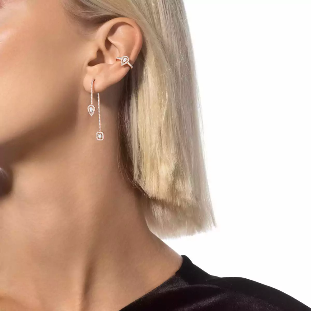 Mono clip Milieu My Twin Diamant Poire 0,10ct Boucles d'oreilles Diamant Or Jaune