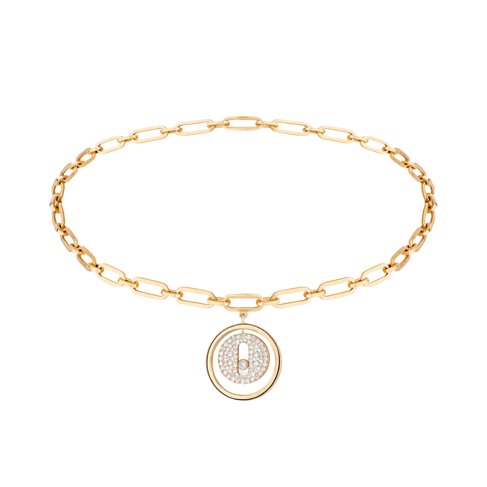 Lucky Move Diamond Pavé Ankle Bracelet Yellow Gold Diamond Bracelet