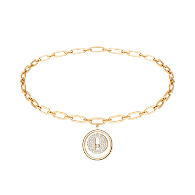 Lucky Move Diamond Pavé Ankle Bracelet Yellow Gold Diamond Bracelet