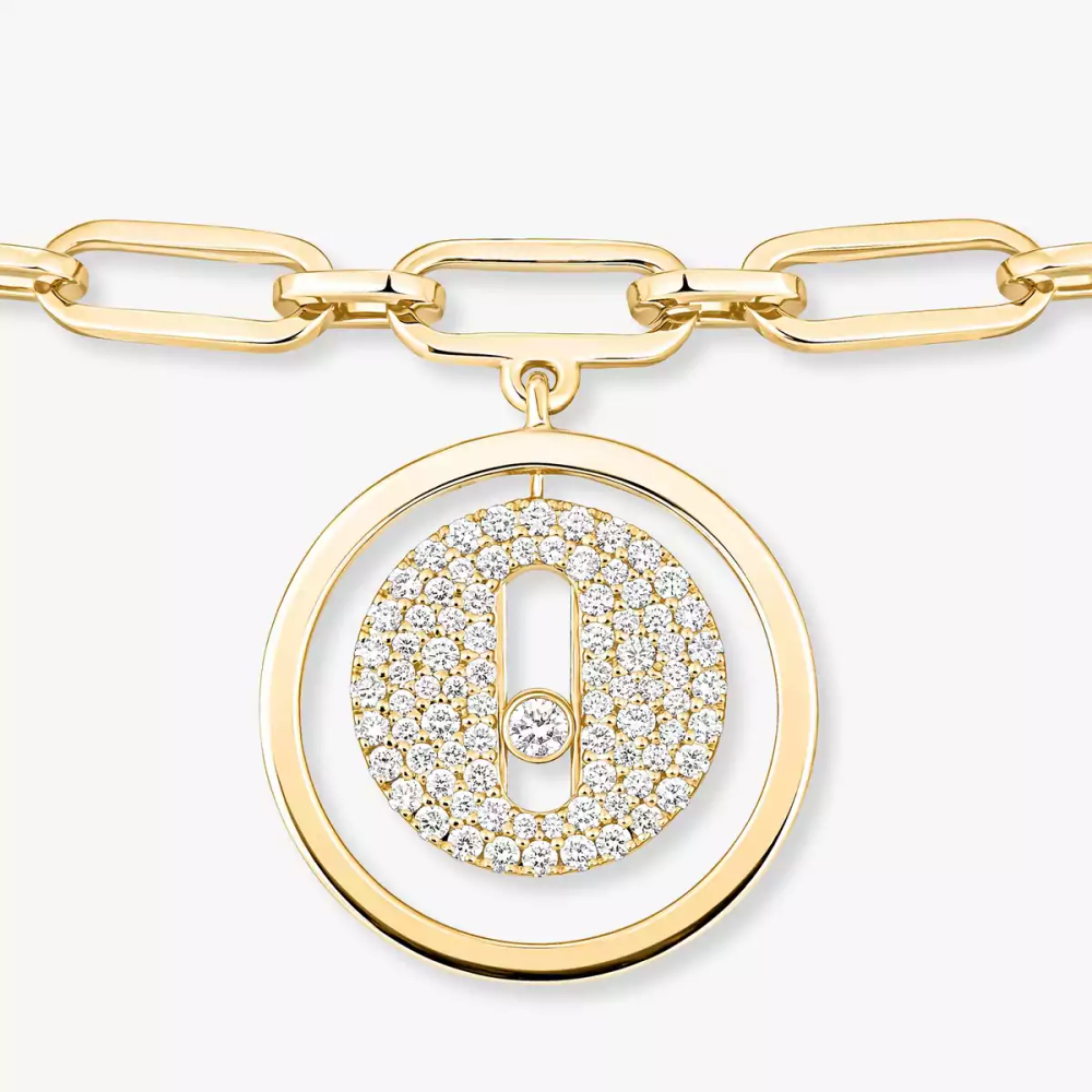 Bracelet de cheville pavé Lucky Move Bracelet Diamant Or Jaune