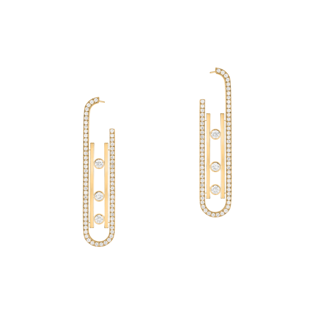 Boucles d'oreilles Move 10th PM Boucles d'oreilles Diamant Or Jaune