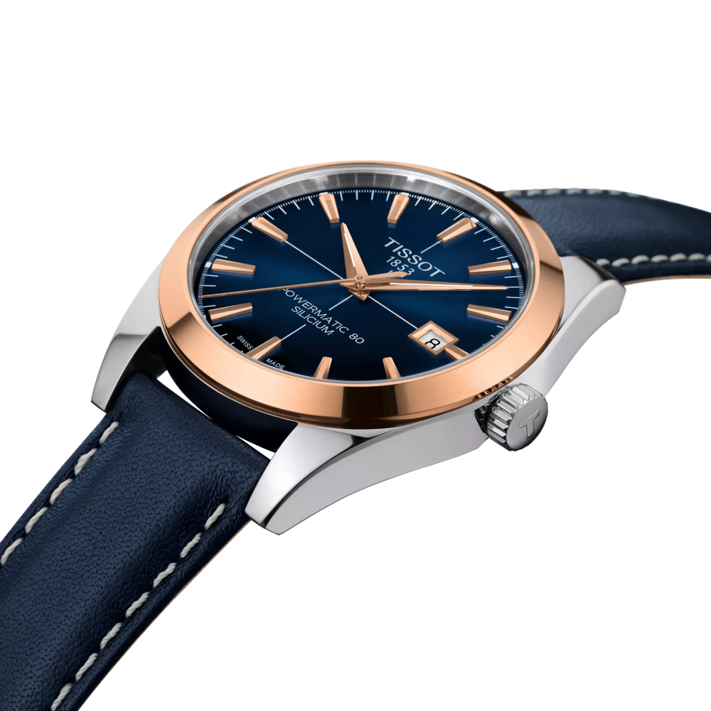 Gentleman Powermatic 80 Silicium Solid 18K Gold bezel