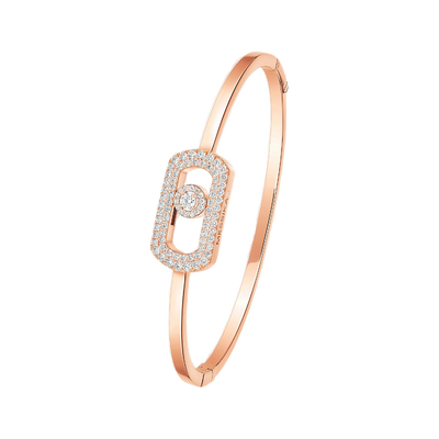 Pink Gold Diamond Bracelet So Move Pavé Bangle