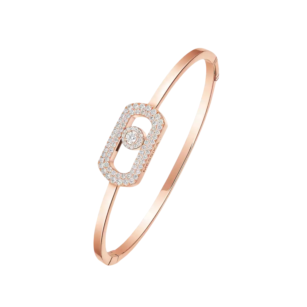 Jonc pavé So Move Bracelet Diamant Or Rose