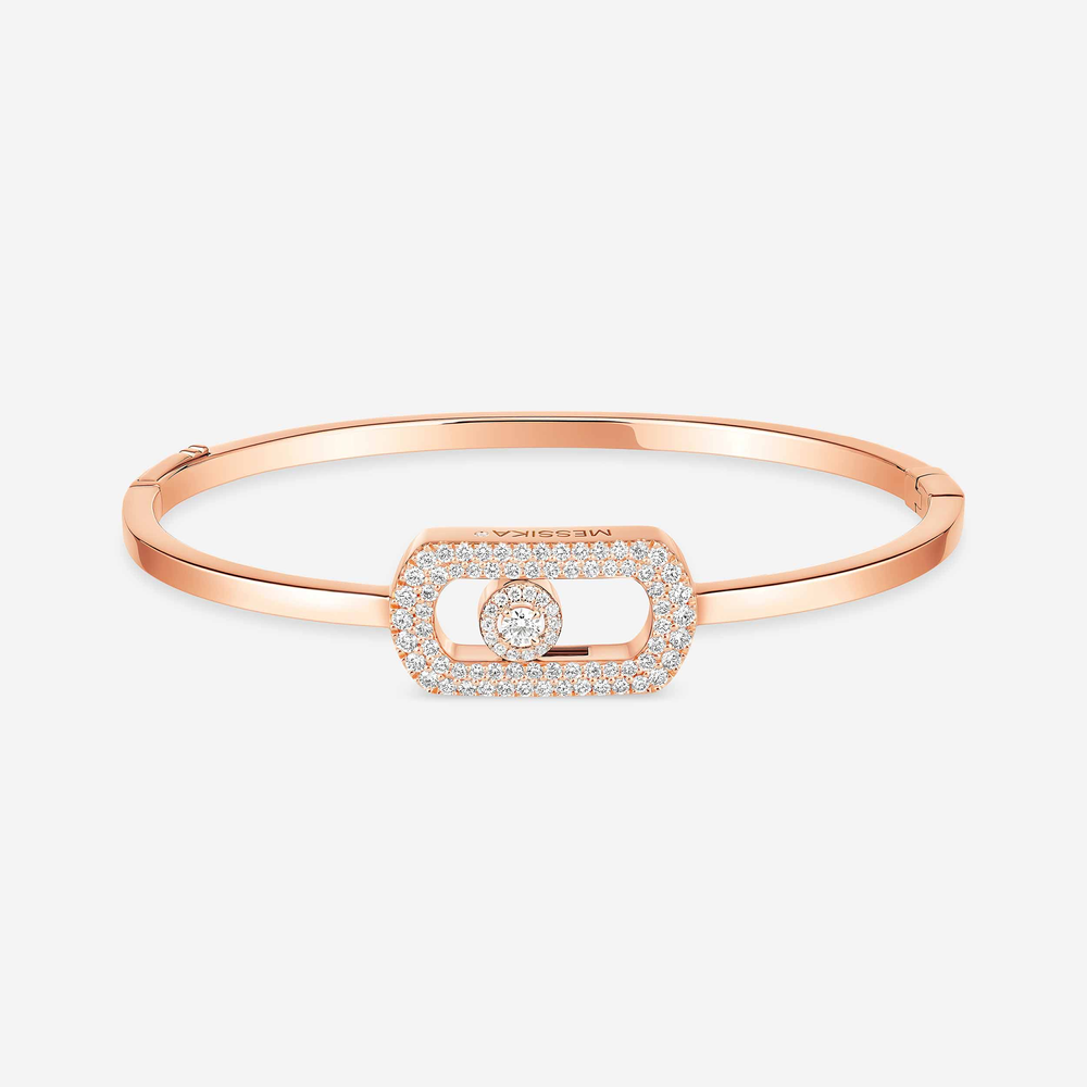 Pink Gold Diamond Bracelet So Move Pavé Bangle