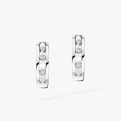 Créoles Move Boucles d'oreilles Diamant Or Blanc