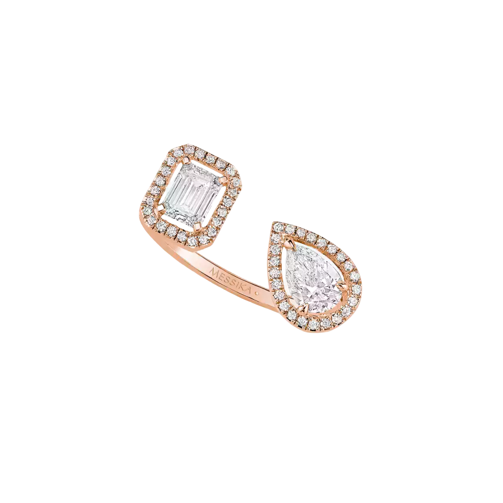 Bague toi & moi My Twin 0,25ct x2 Bague Diamant Or Rose