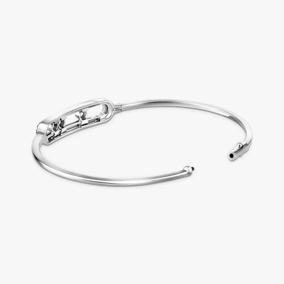 Move Pavé Thin White Gold Diamond Bracelet