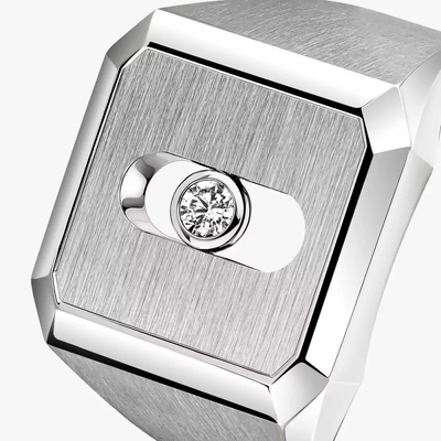 Chevalière Move Titanium Naturel Bague Diamant Natural Titanium