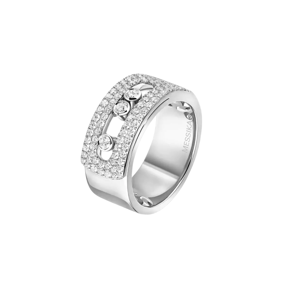 Move Noa GM Pavée Bague Diamant Or Blanc