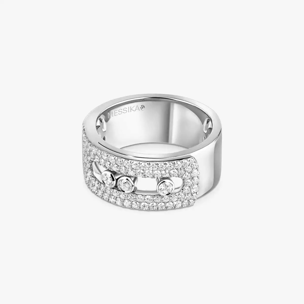 Bague pavée Move Noa GM Bague Diamant Or Blanc