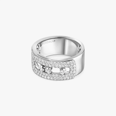 Bague pavée Move Noa GM Bague Diamant Or Blanc