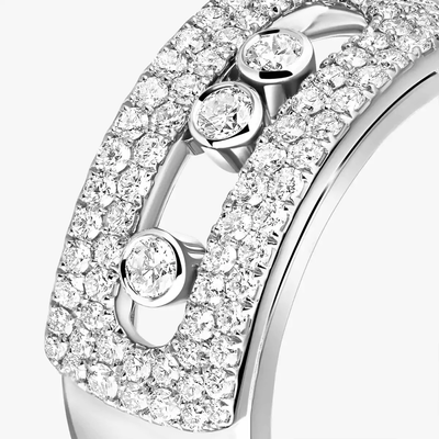 Bague pavée Move Noa GM Bague Diamant Or Blanc
