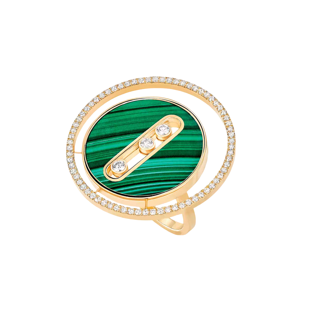 Malachite Lucky Move LM Yellow Gold Diamond Ring
