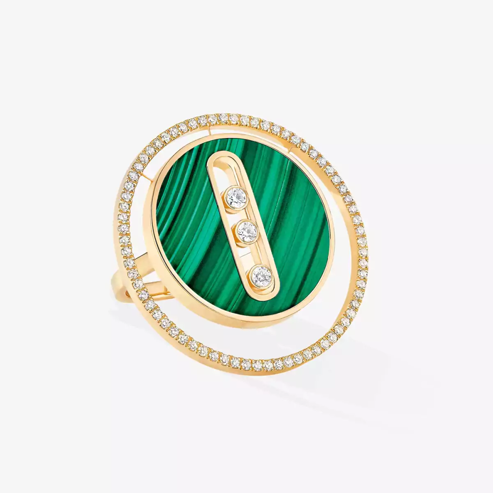 Malachite Lucky Move LM Yellow Gold Diamond Ring