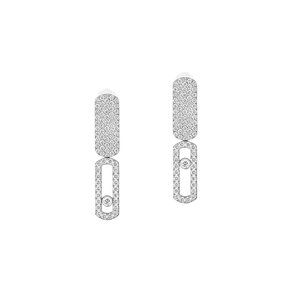 Imperial Move PM Boucles d'oreilles Diamant Or Blanc
