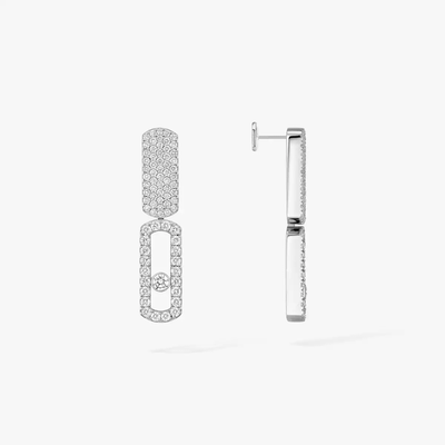 Imperial Move PM Boucles d'oreilles Diamant Or Blanc