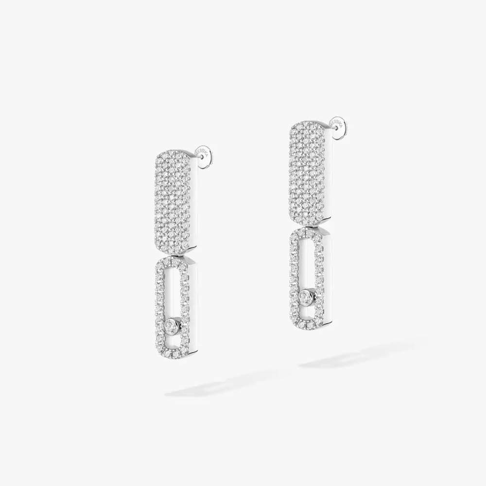 Imperial Move PM Boucles d'oreilles Diamant Or Blanc