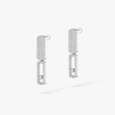 Imperial Move PM Boucles d'oreilles Diamant Or Blanc