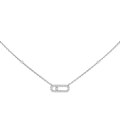 Move Uno Pavé White Gold Diamond Necklace
