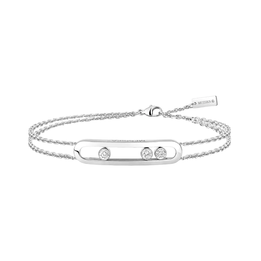 Move Classique Bracelet Diamant Or Blanc