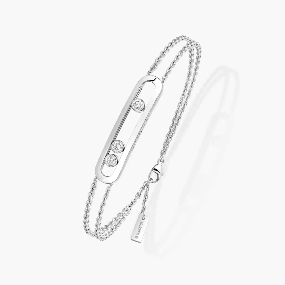 Move Classique Bracelet Diamant Or Blanc
