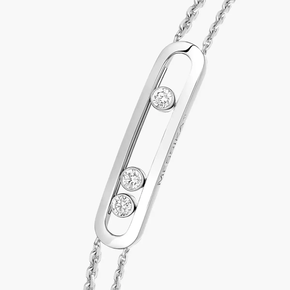 Move Classique Bracelet Diamant Or Blanc