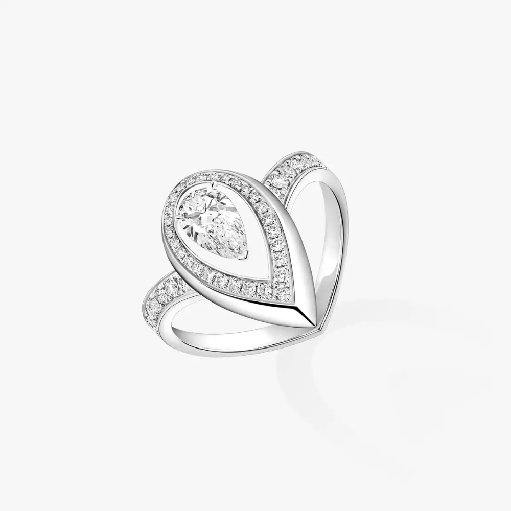 Fiery 0,50ct Bague Diamant Or Blanc