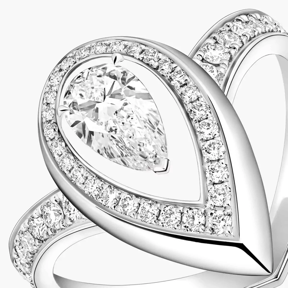 Fiery 0,50ct Bague Diamant Or Blanc