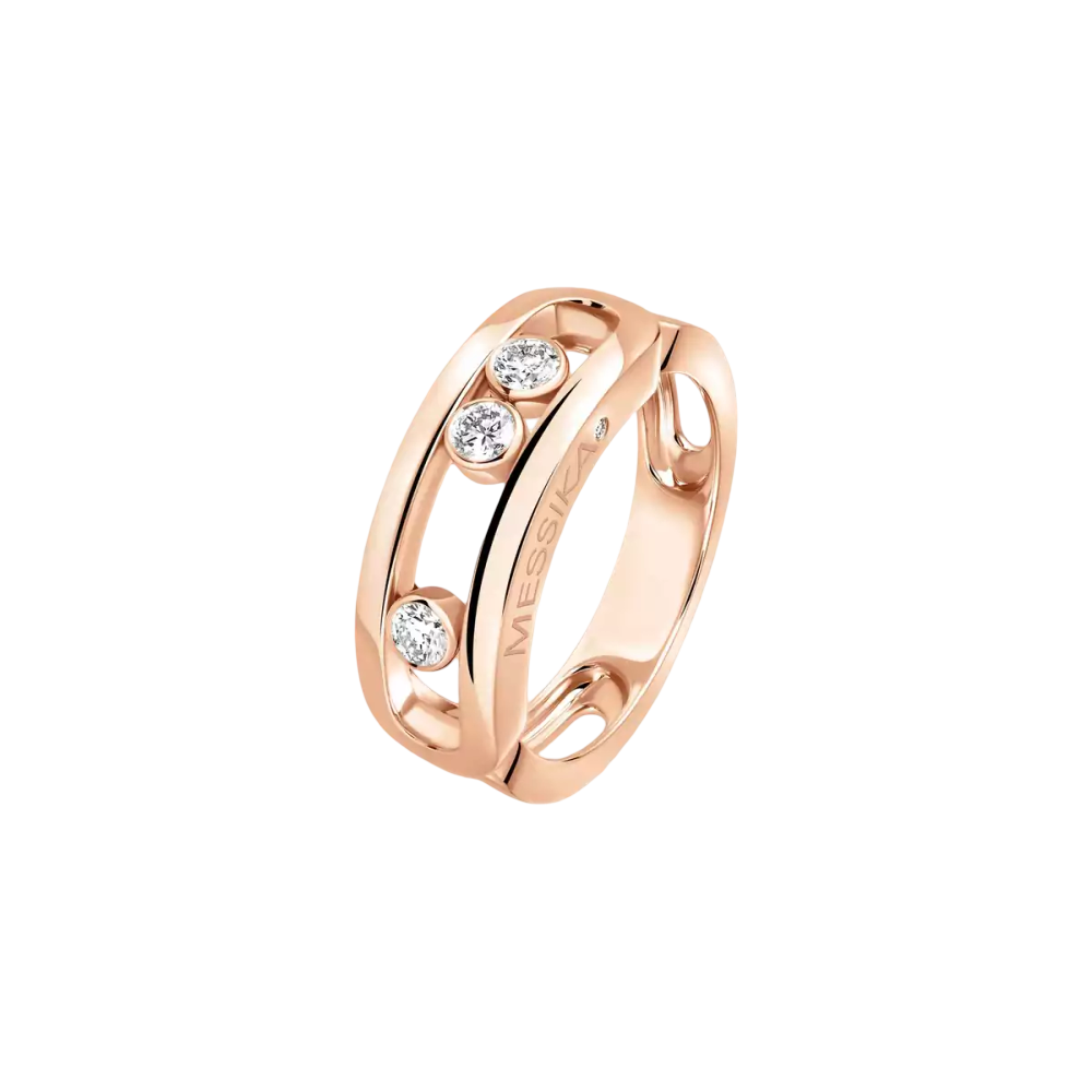 Move Classique Bague Diamant Or Rose