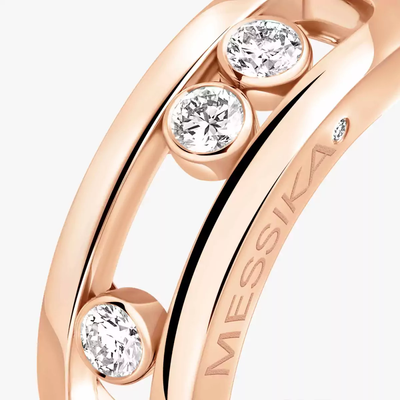 Move Classique Bague Diamant Or Rose