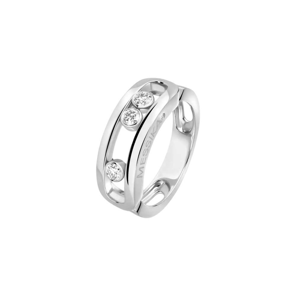 Move Classique Bague Diamant Or Blanc