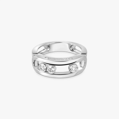 Move Classique Bague Diamant Or Blanc