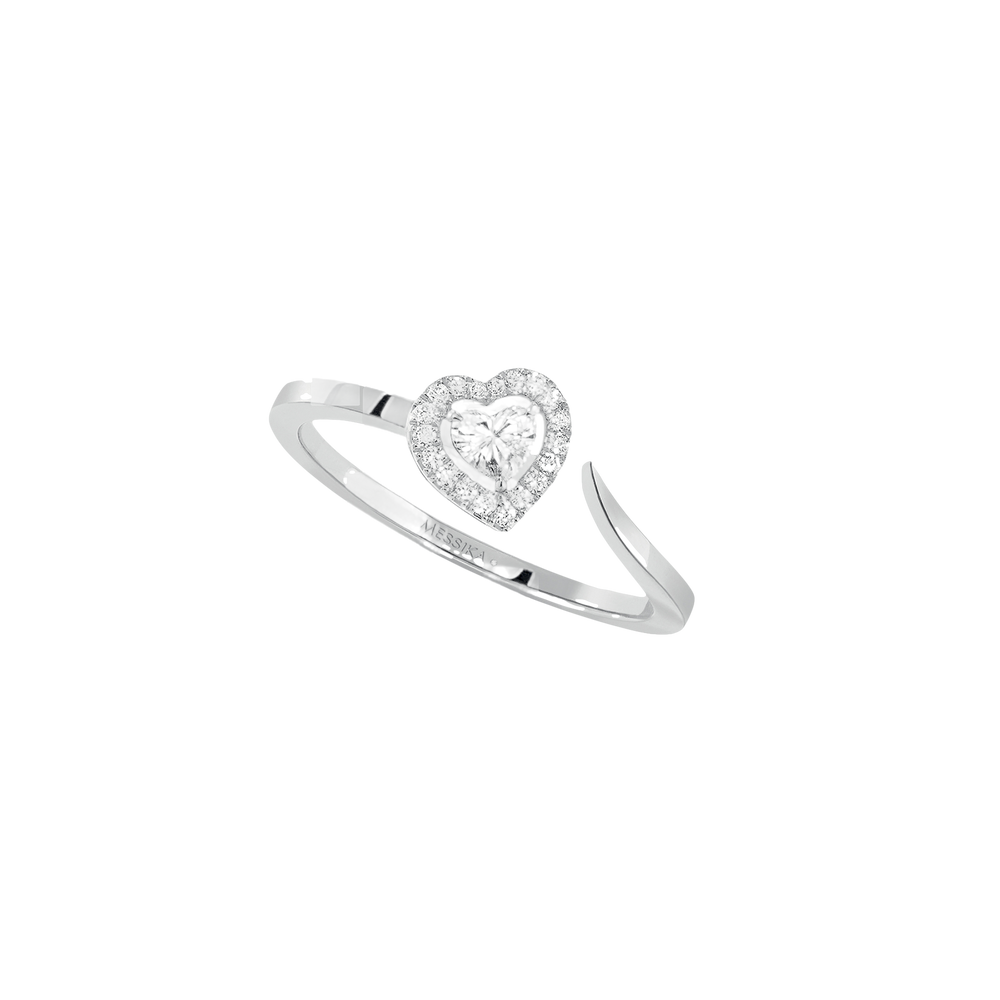 White Gold Diamond Ring Joy coeur 0.15-carat diamond