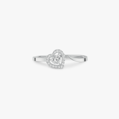 White Gold Diamond Ring Joy coeur 0.15-carat diamond