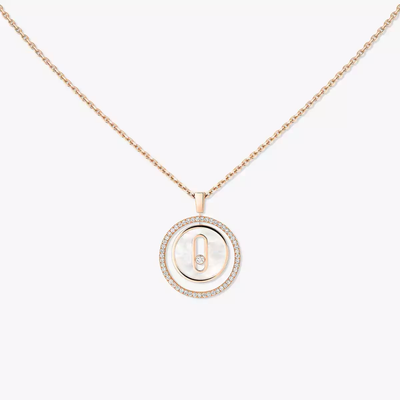 Collier nacre blanche Lucky Move PM Collier Diamant Or Rose