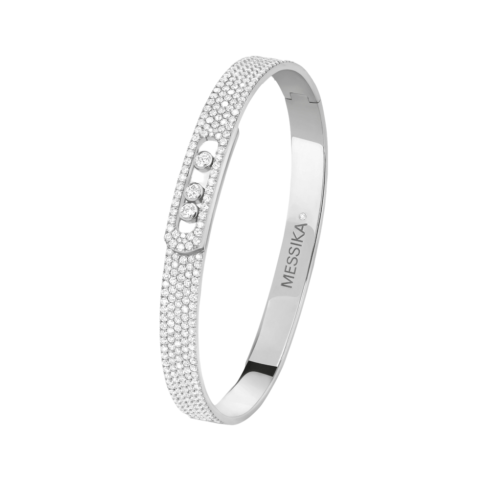 Bangle Move Noa Pavé Bracelet Diamant Or Blanc