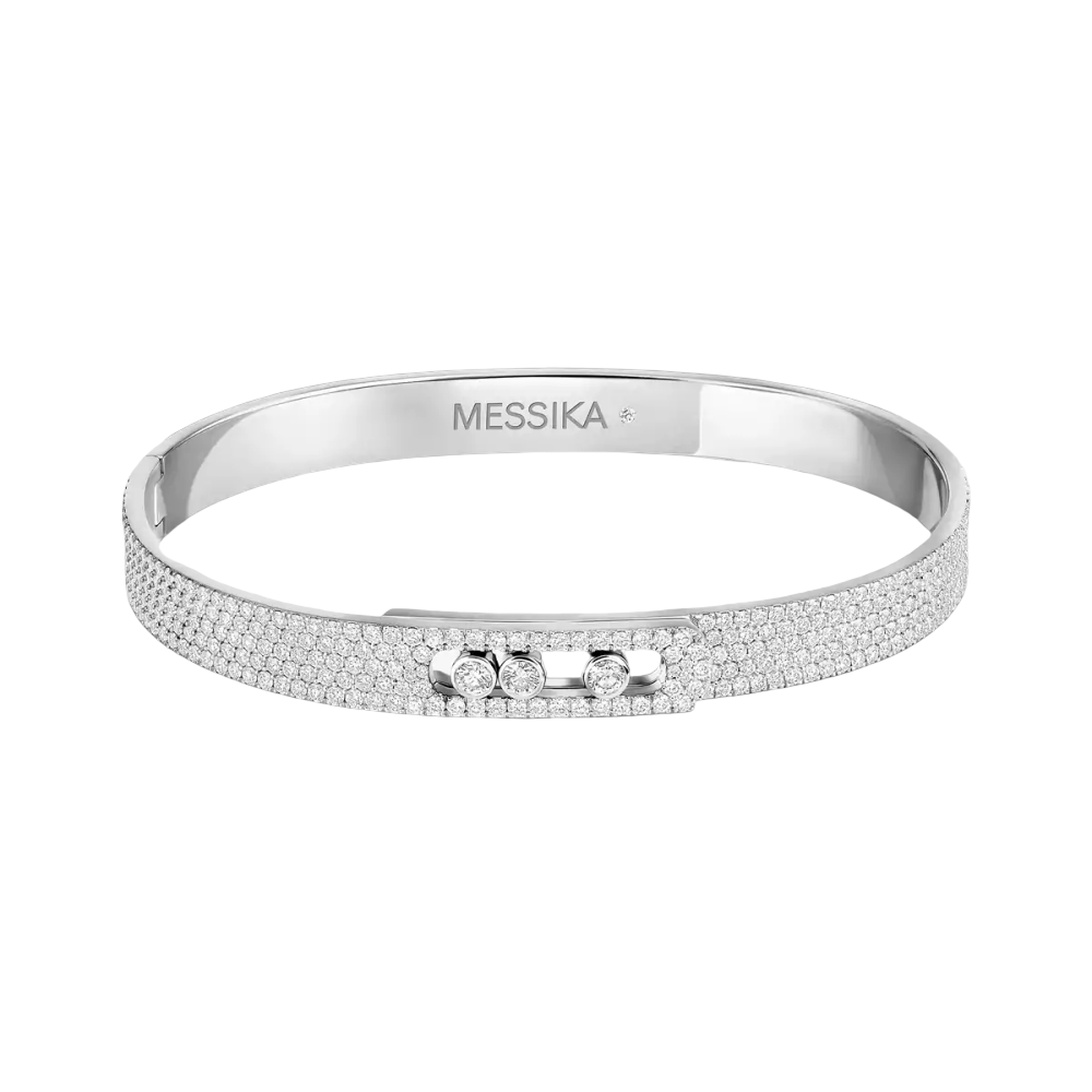 Bangle Move Noa Pavé Bracelet Diamant Or Blanc