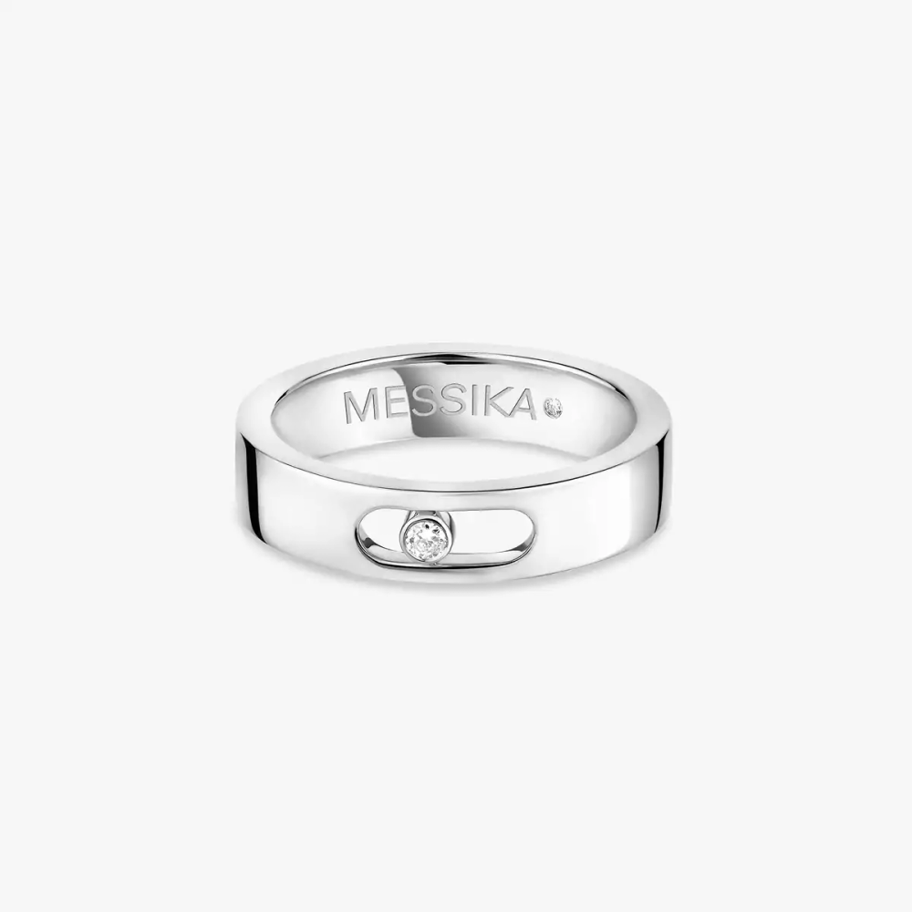 Alliance Move Joaillerie Bague Diamant Or Blanc