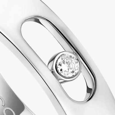 Alliance Move Joaillerie Bague Diamant Or Blanc