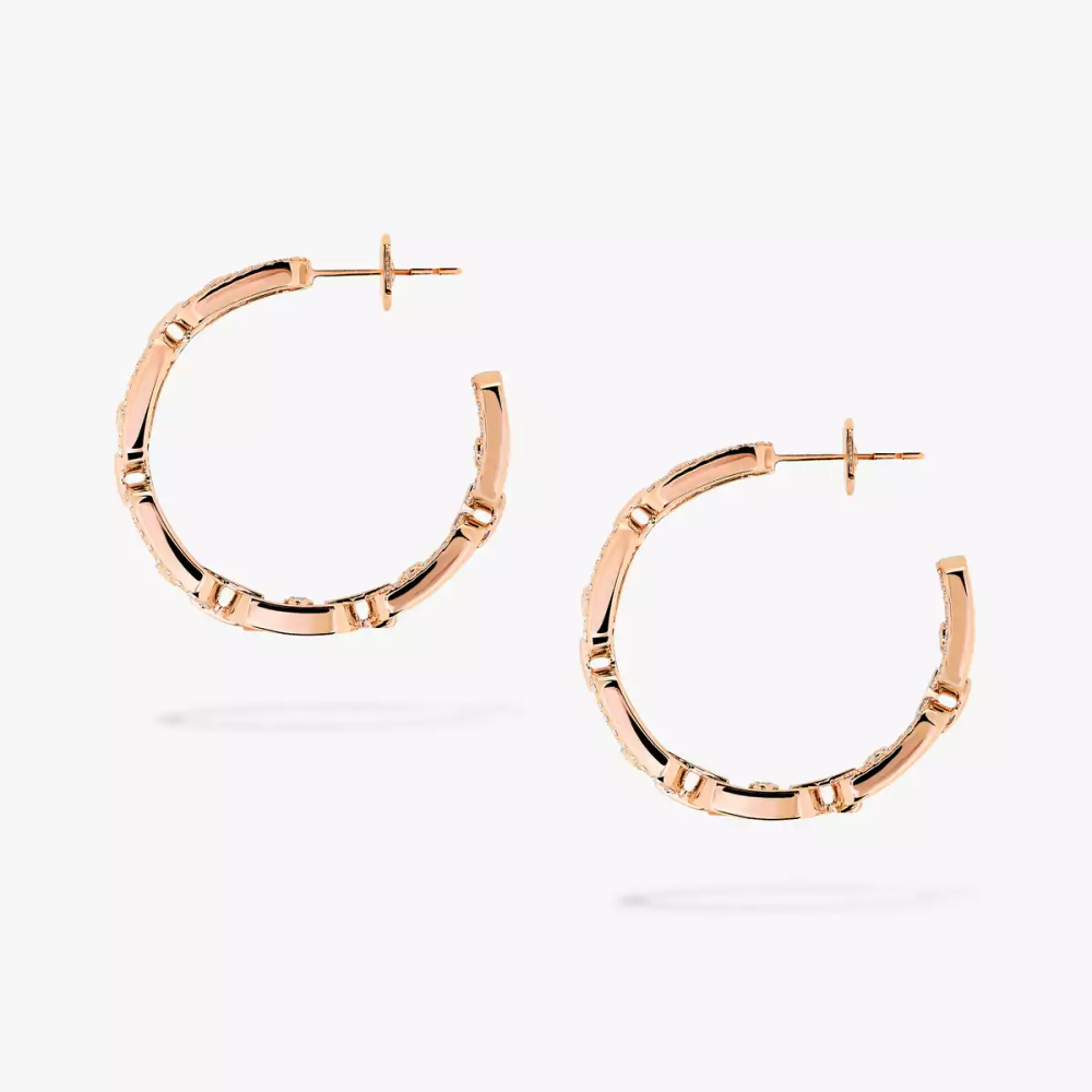Créoles Move Link PM Boucles d'oreilles Diamant Or Rose