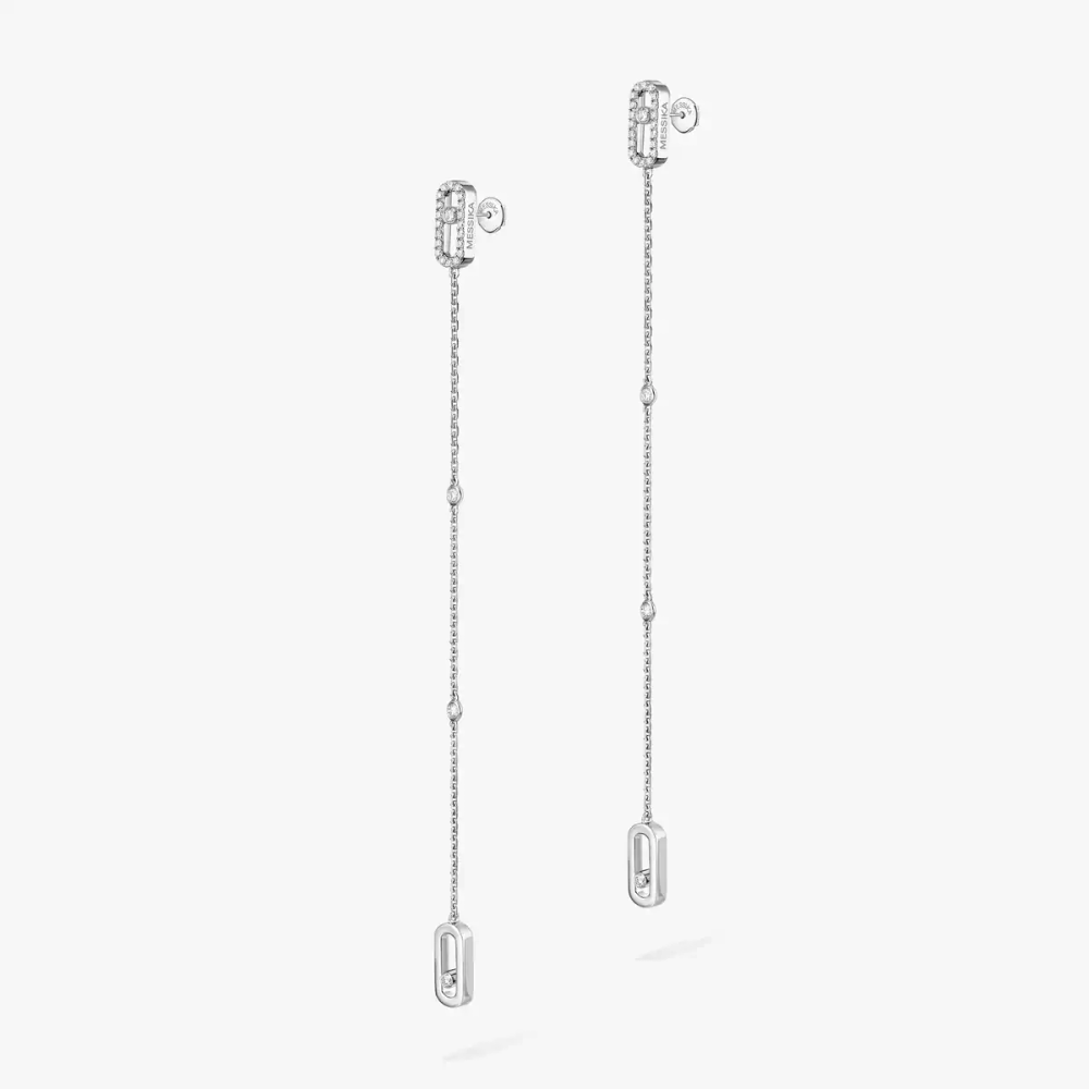 Pendantes Move Uno Boucles d'oreilles Diamant Or Blanc