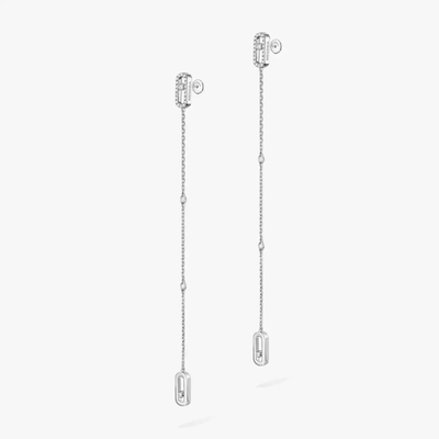 Pendantes Move Uno Boucles d'oreilles Diamant Or Blanc