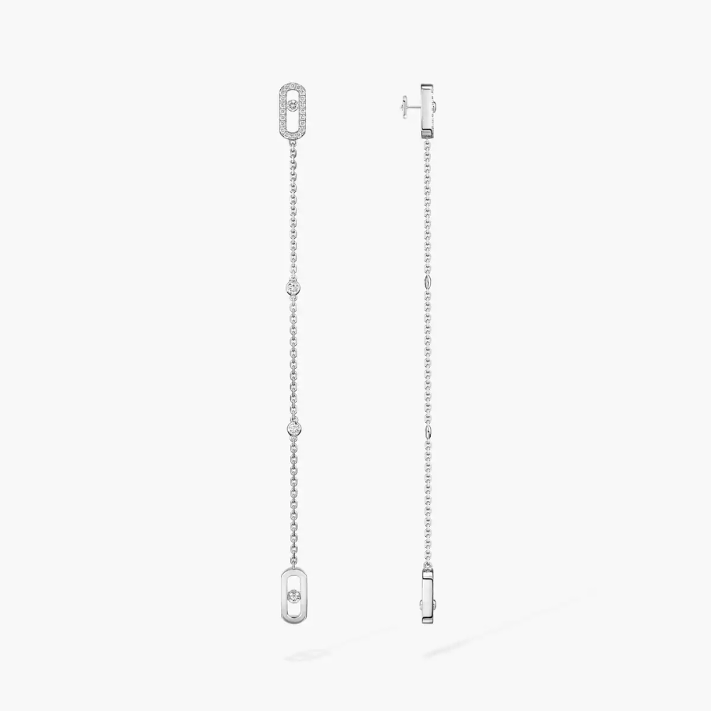 Pendantes Move Uno Boucles d'oreilles Diamant Or Blanc