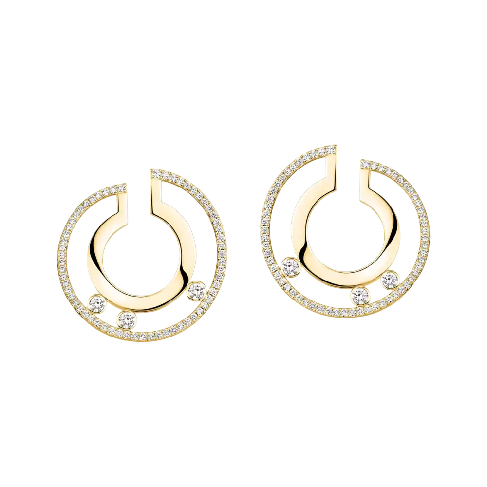 Créoles Move Romane PM Boucles d'oreilles Diamant Or Jaune