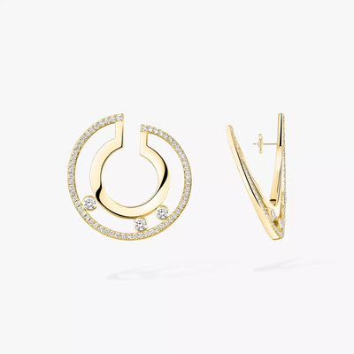 Créoles Move Romane PM Boucles d'oreilles Diamant Or Jaune
