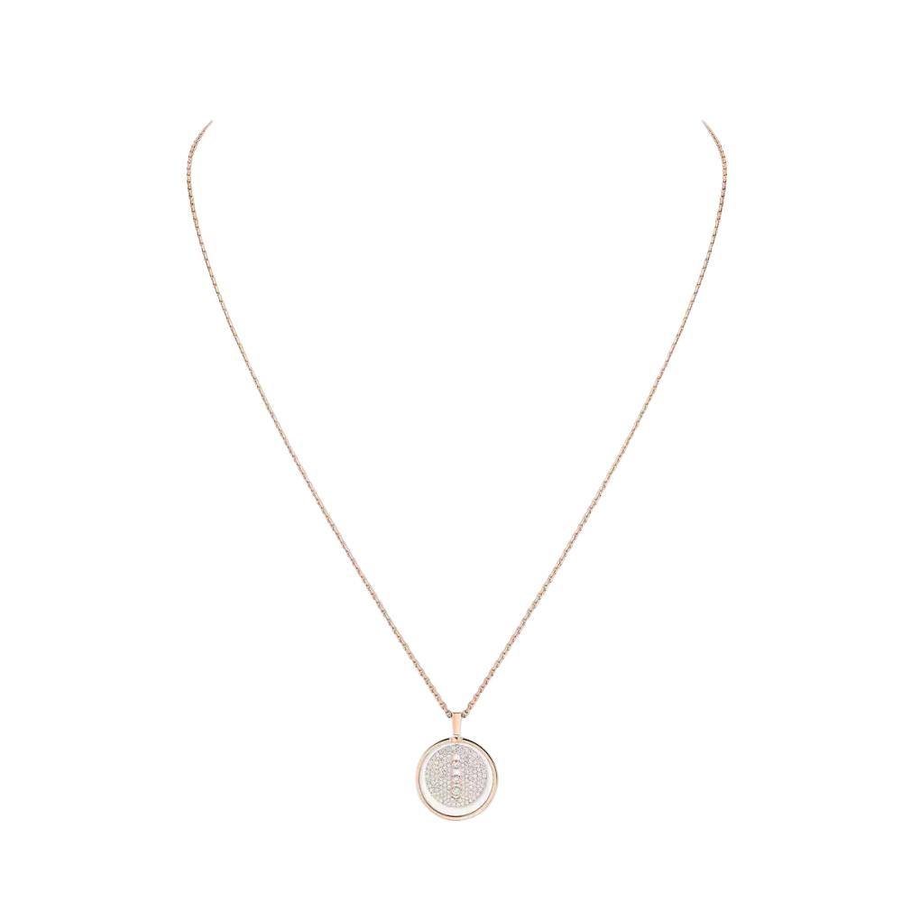 Lucky Move MM Pavé Collier Diamant Or Rose