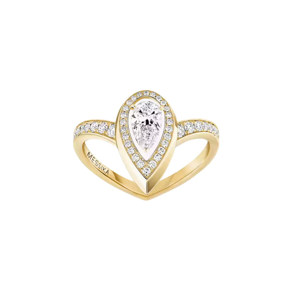 Fiery 0,30ct Bague Diamant Or Jaune